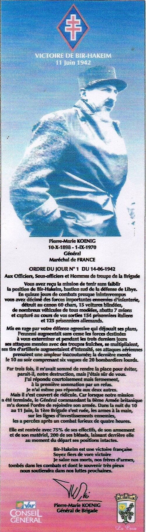 14 Juin 2014 : Le Var honore Bir Hakeim sous le soleil éclatant de La Farlède