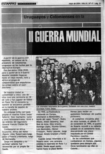 * Trésor d'Archives : les mémoires d'un uruguayen de la 13 DBLE dans la France Libre