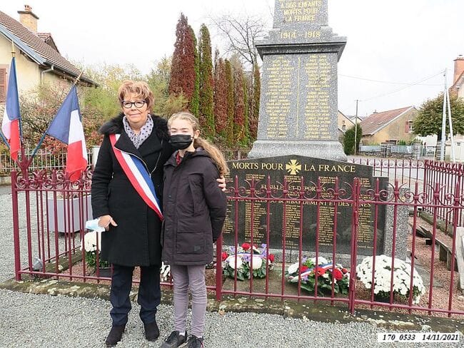 * Cérémonie du 77ème anniversaire de la Libération, le 14 nov. 2021, à la stèle du 