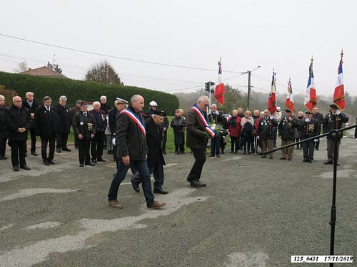 * cérémonie du 75ème anniversaire de la Libération, à la Stèle du 4ème Choc de Cluny, à Frahier-Les-Barres.