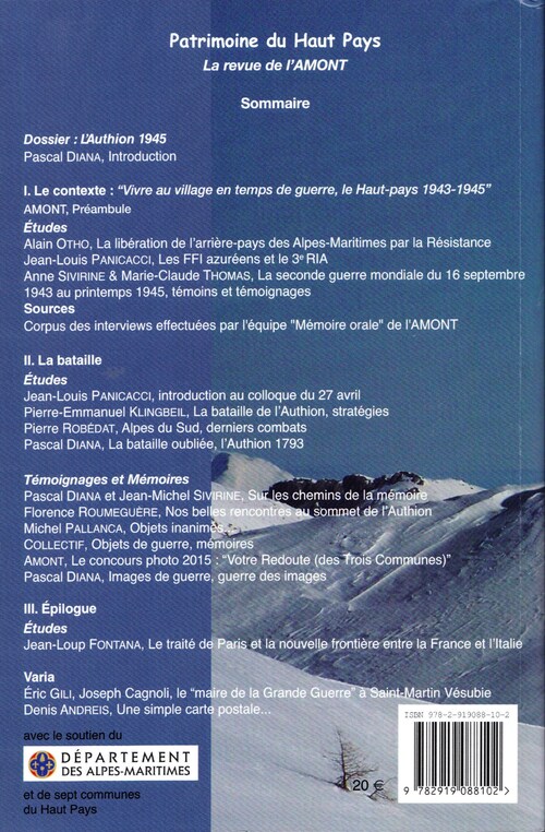 * Un beau livre pour bien commencer 2016 : L'AUTHION 1945...