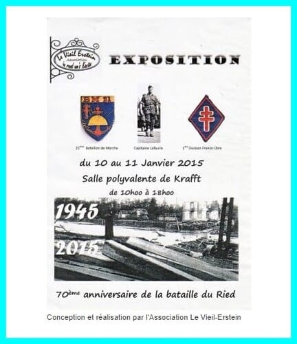 * Évocation de la Bataille du Ried - La bataille d'Erstein-Krafft - Janvier février 1945