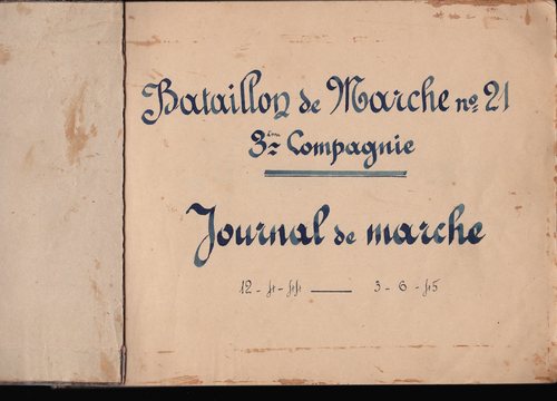 * Trésors d'archives : le Journal de Marche illustré de Jean BERNHARDT (B.M. 21)