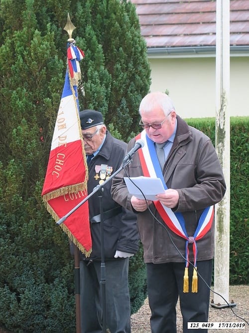 * cérémonie du 75ème anniversaire de la Libération, à la Stèle du 4ème Choc de Cluny, à Frahier-Les-Barres.