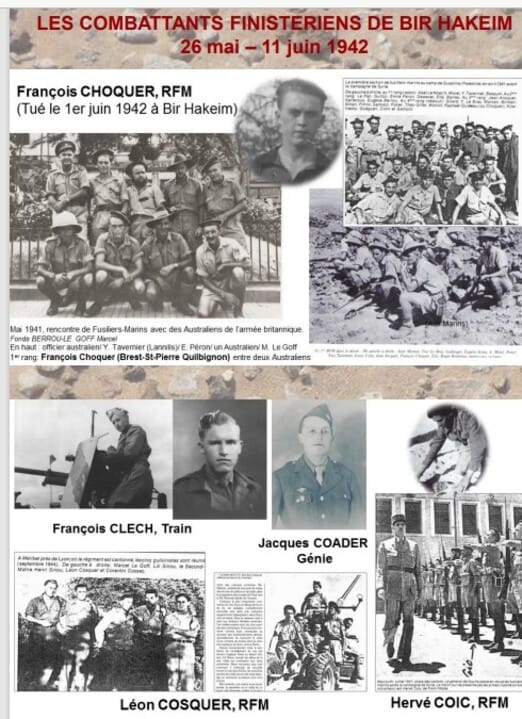 * l'Hommage du Mémorial des Finistériens à ses combattants de Bir Hakeim (exposition du 8oe anniversaire)