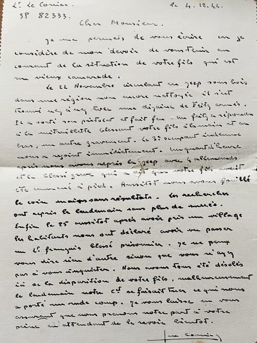 * L'histoire inédite de Jean EMOND (BM XI), par son petit-fils Guillaume