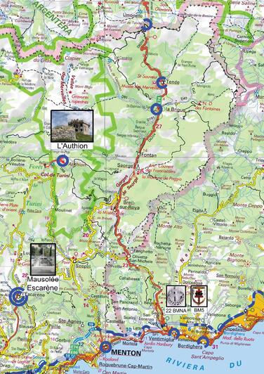 * Etape n° 50 - Alpes Maritimes - 27 Avril-8 Mai 1945 - Descente de la DFL en ITALIE - le B.M. 5 dans le Mentonnais