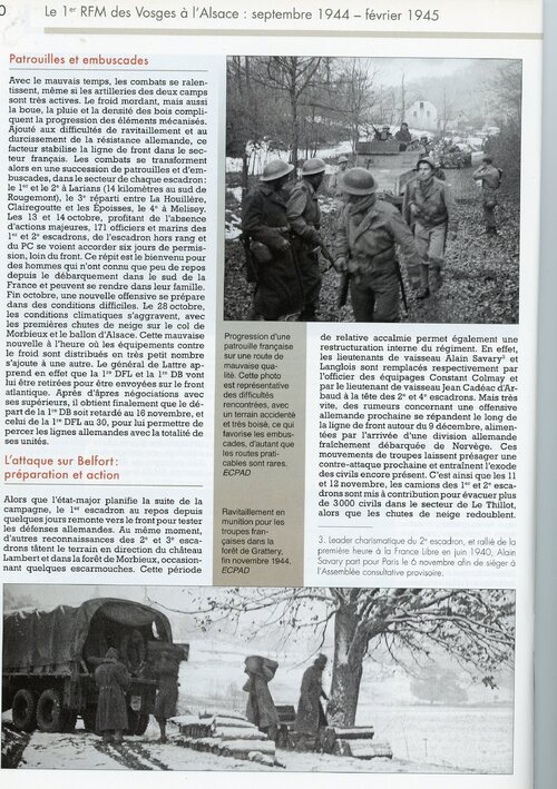 * Le 1er RFM dans les Vosges à l'automne 1944