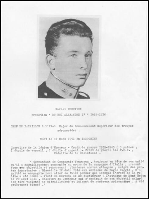 * Page souvenir - Marcel CHRETIEN un Saint-cyrien-résistant parmi d’autres - Ancien du B.M.5 de la 1ere DFL
