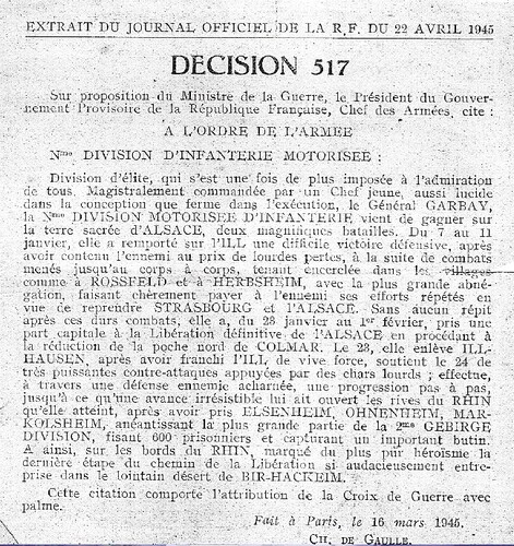 * Trésor d'archives...citations pour Georges Grange 