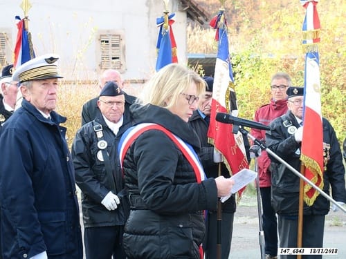 * 74ème anniversaire de la Libération. Cérémonie au Monument aux Morts de Plancher-Bas.