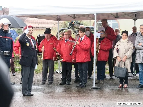 * Champagney-Éboulet, 75ème anniversaire de la Libération - Cérémonie au monument du 
