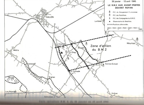 * Etape n° 43 - Avril-Mai 1945 : Le Bataillon de Marche 2 de retour au combat dans la Poche de Royan