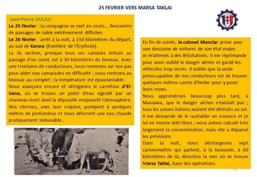 * 80e Anniversaire de la Campagne d'Erythrée (février-mars 1941) - 3 - La Légion et la Compagnie du Train de Port-Soudan à l'Erythrée