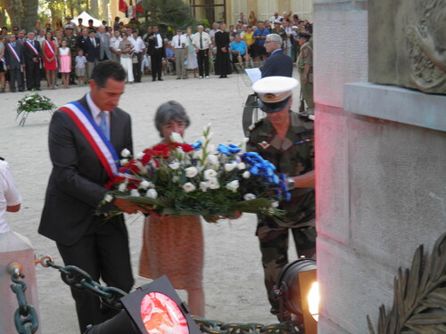 22 Août - Cérémonie au PRADET à la stèle Diego Brosset et aux monuments de la 1ère DFL