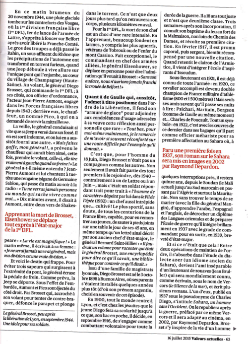 * Chefs de guerre de la Libération: Diego BROSSET, le bull-dozer du général (V.A.)
