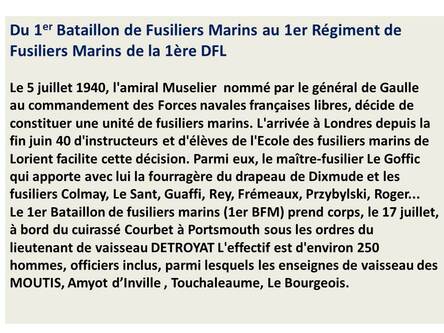 * Jean des MOUTIS, 1er Bataillon de Fusiliers Marins à l'honneur - PMM de Tours