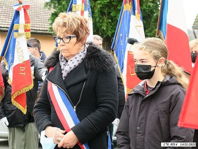 * Cérémonie du 77ème anniversaire de la Libération, le 14 nov. 2021, à la stèle du 