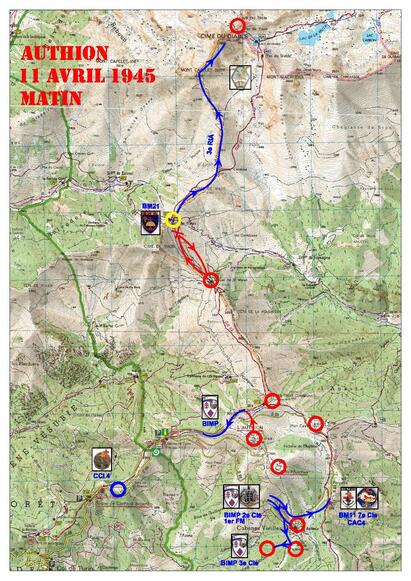 *Etape n° 46 - L'investissement du Massif de l'AUTHION - Journée du 11 avril 1945