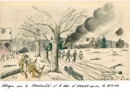 * Etape n° 38 - 18-27 janvier 1945 -  Légionnaires, B.M.XI, 8ème R.C.A. et 2ème D.B. dans les combats  d'Illhaeusern et des Bois d'Elsenheim