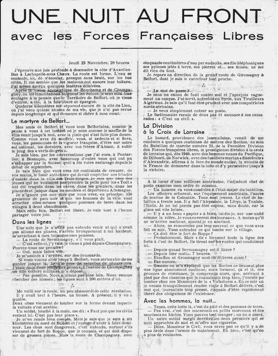 * DANS LES PAS DES FORCES FRANÇAISE LIBRES Jacques Ligier