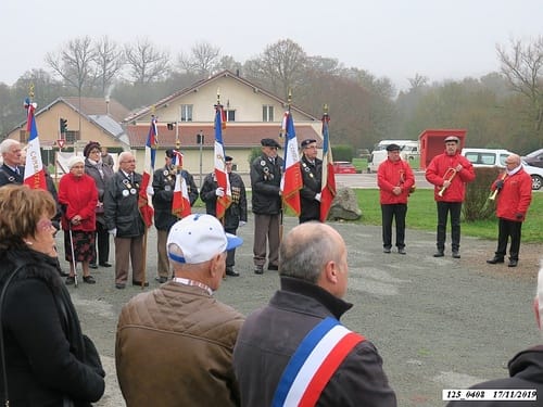 * cérémonie du 75ème anniversaire de la Libération, à la Stèle du 4ème Choc de Cluny, à Frahier-Les-Barres.